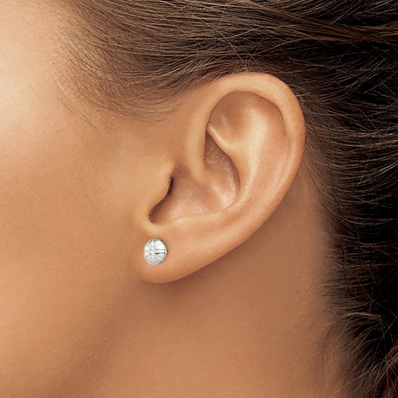 925 Sterling Silver Genuine Sports Basketball Mini Earrings - Picture 4 of 5